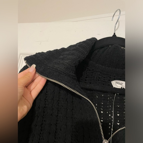 Aerie Oversized Cableknit Quarter Zip Pull Over NWT - Picture 7 of 8